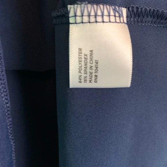 Lady Hagen navy blue golf shirt size XXL plaid trim short sleeve athletic active - Picture 5 of 5